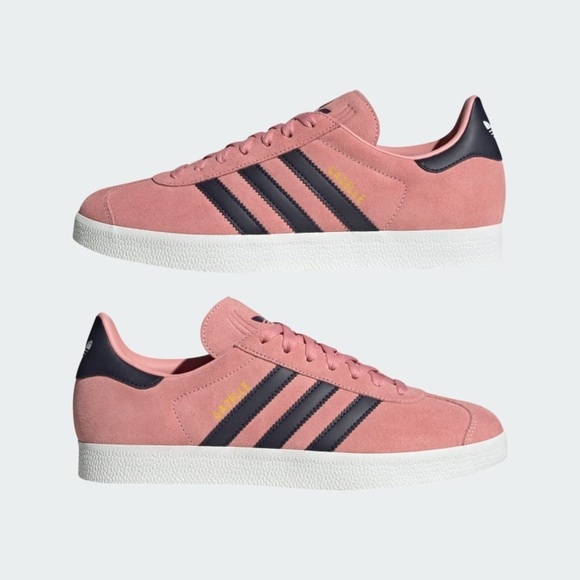 NIB NWT Men\'s Size 11.5 Adidas Gazelle in Pink with Black Stripes?? main image 9